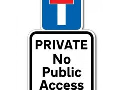 Private no public access